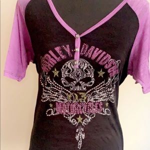 Harley Davidson Embellished Tshirt